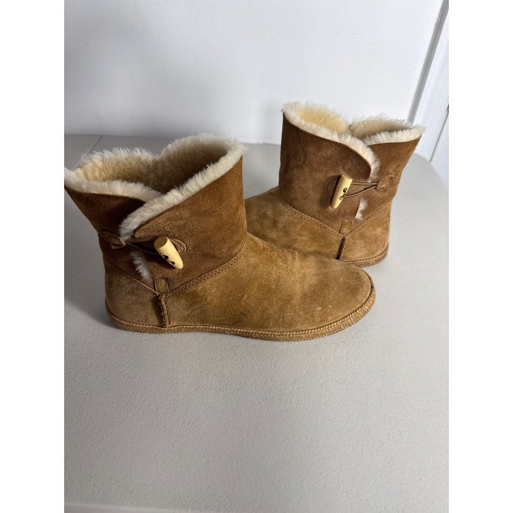 UGG Australia Isadora Chestnut Suede Shearling Toggle Boots 1007755 Womens 9